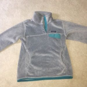 Grey and blue Patagonia pullover